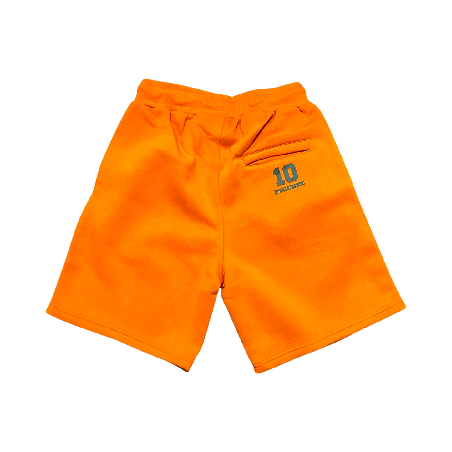 10 Figurez Orange Puff Print Shorts